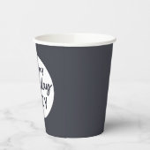 モダンシンプルカスタム非写真誕生日の挨拶 紙コップ (左)