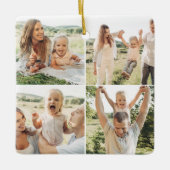 モダンシンプルカスタム5 Photo Collage セラミックオーナメント (正面)