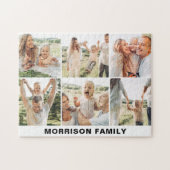 モダンシンプルカスタム6写真コラージュ ジグソーパズル (横)