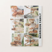 モダンシンプルカスタム6写真コラージュ ジグソーパズル (縦)