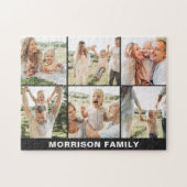 モダンシンプルカスタム6写真コラージュ ジグソーパズル (横)