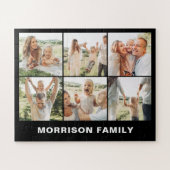 モダンシンプルカスタム6写真コラージュ ジグソーパズル (横)