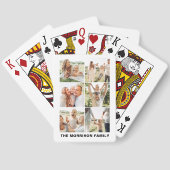 モダンシンプルカスタム6写真コラージュ トランプ (裏面)