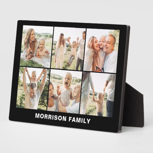 モダンシンプルカスタム6写真コラージュ フォトプラーク (側面)