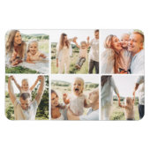 モダンシンプルカスタム6写真コラージュ マグネット (横)