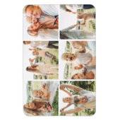 モダンシンプルカスタム6写真コラージュ マグネット (縦)