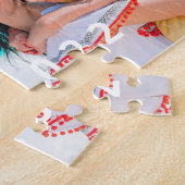 モダンシンプルカスタム9枚の画像コラージュ写真 ジグソーパズル (側面)