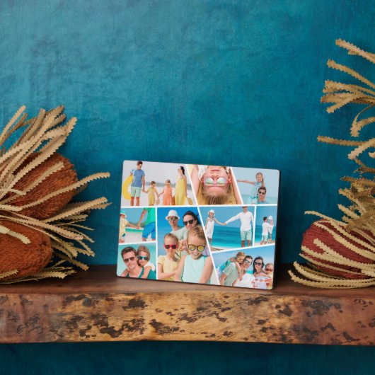 モダンシンプルカスタム9枚の画像コラージュ写真 フォトプラーク (側面)