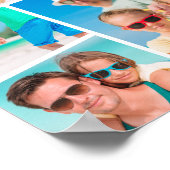 モダンシンプルカスタム9枚の画像コラージュ写真 ポスター (角)