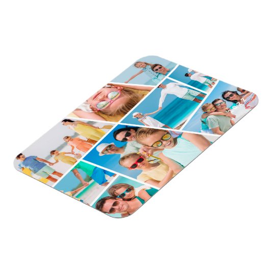 モダンシンプルカスタム9枚の画像コラージュ写真 マグネット (左側)