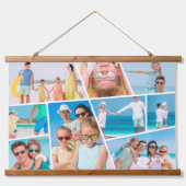 モダンシンプルカスタム9枚の画像コラージュ写真 吊り下げ型タペストリー (正面)