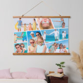 モダンシンプルカスタム9枚の画像コラージュ写真 吊り下げ型タペストリー (寝室)