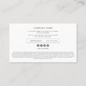 モダンシンプルカスタムBusiness Logoクーポンプロモーション コーリングカード (裏面)