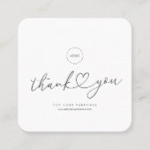 モダンシンプルカスタムBusiness Logoクーポンプロモーション スクエア名刺 (正面)