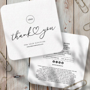 モダンシンプルカスタムBusiness Logoクーポンプロモーション スクエア名刺