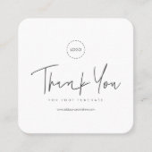 モダンシンプルカスタムBusiness Logoクーポンプロモーション スクエア名刺 (正面)