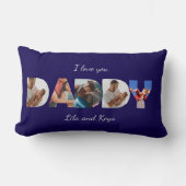 モダンシンプルカスタムPhoto Collage DADDYスクリプト ランバークッション (正面)