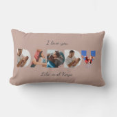 モダンシンプルカスタムPhoto Collage DADDYスクリプト ランバークッション (正面)