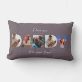 モダンシンプルカスタムPhoto Collage DADDYスクリプト ランバークッション (正面)