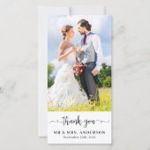 モダンシンプルカスタムPhoto's 結婚. サンキューカード (正面)