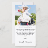 モダンシンプルカスタムPhoto's 結婚. サンキューカード (裏面)