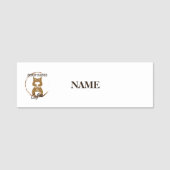 モダンシンプルカフェ喫茶店 名札 (正面)