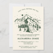 モダンシンプルカムバチェロレッテ旅行日程の週末 招待状 (正面)