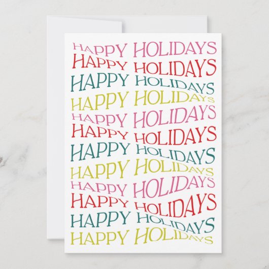 モダンシンプルカラフルフェスティバルハッピーホリデイズ シーズンカード (正面)