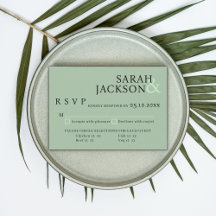 モダンシンプルカラフルフォント結婚の応答カード