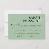 モダンシンプルカラフルフォント結婚の応答カード 出欠カード (正面)