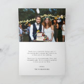 モダンシンプルカリグラフィー結婚式 サンキューカード (内部)