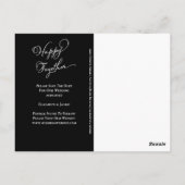 モダンシンプルガーリーグリッター日付の保存 ポストカード (裏面)