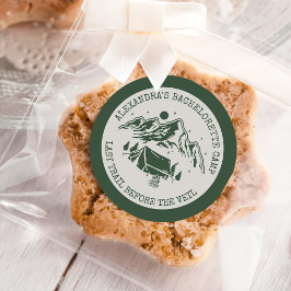 モダンシンプルキャンピングウィークエンドバチェロレッテパーティ ラウンドシール