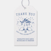 モダンシンプルキャンピングウィークエンドバチェロレッテ ギフトタグ (裏面)