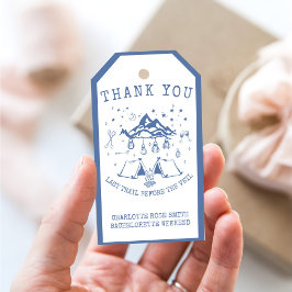 モダンシンプルキャンピングウィークエンドバチェロレッテ ギフトタグ