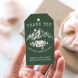 モダンシンプルキャンピングウィークエンドバチェロレッテ ギフトタグ