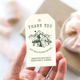 モダンシンプルキャンピングウィークエンドバチェロレッテ ギフトタグ