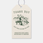 モダンシンプルキャンピングウィークエンドバチェロレッテ ギフトタグ (裏面)