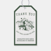 モダンシンプルキャンピングウィークエンドバチェロレッテ ギフトタグ (裏面)