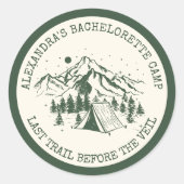 モダンシンプルキャンピングウィークエンドバチェロレッテ ラウンドシール (正面)