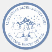 モダンシンプルキャンピングウィークエンドバチェロレッテ ラウンドシール (正面)