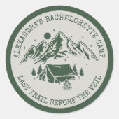 モダンシンプルキャンピングウィークエンドバチェロレッテ ラウンドシール (正面)