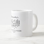 モダンシンプルキャンピング ブライズパーティー ナチュラル ジャンボコーヒーマグカップ (正面右)