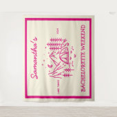 モダンシンプルキャンピング ブライズパーティー ナチュラル タペストリー (正面)