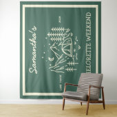 モダンシンプルキャンピング ブライズパーティー ナチュラル タペストリー (インサイチュ)