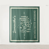 モダンシンプルキャンピング ブライズパーティー ナチュラル タペストリー (正面)