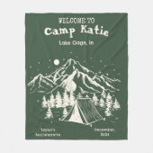 モダンシンプルキャンプバチェロレッテ フリースブランケット (正面)