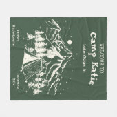 モダンシンプルキャンプバチェロレッテ フリースブランケット (正面(横))