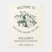 モダンシンプルキャンプバチェロレッテ フリースブランケット (正面)