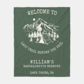 モダンシンプルキャンプバチェロレッテ フリースブランケット (正面)